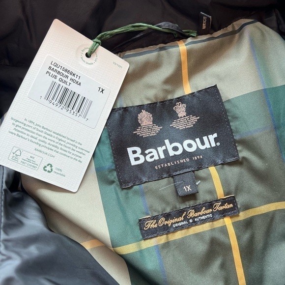 Barbour Hoxa Plus Size Quilted Jacket Size 1X Coat - Picture 16 of 16